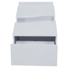 High Gloss White Coffee Table With Storage 2 Drawer RGB LED Wooden Living Room