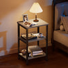 Side Table, Height Adjustable Bedside Table, End Table, Sofa Table, Nightstand