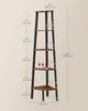5 TIER LADDER SHELF WOOD FLOWER RACK CORNER STORAGE UNIT PLANT STAND DISPLAY UK