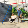 Kids Outdoor Swing Backyard Playground A-Frame Metal 2 seat swing set