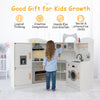 Kids Corner Kitchen Playset Wooden Cooking Toy Toddlers Play Kitchen Pretend