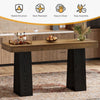 63-Inch Farmhouse Bar Table, Wood Counter Height Table for Kitchen Pub,Brown