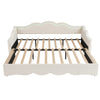 Daybed with Trundle Under Bed 3ft Single Upholstered Sofa Bed, 90x190 cm, Beige