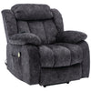 Electric Recliner Chair Fabric Upholstered Armchair Massage Heating Sofa Grey