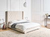 Velvet EU King Size Bed Off-White LUBBON