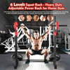 Adjustable Barbell Rack Squat Stand Pair Weight Lifting Bench Press Home Gym UK