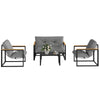 Garden Furniture Set 4 Seater Indoor Outdoor Conservatory Light Grey