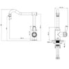 Brushed Brass Single Lever Traditional Monobloc Kitchen Mixer Tap - En EVESLBBSQ