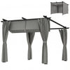 3 x 3(m) Metal Pergola with Retractable Roof and Sidewalls, UPF30+ Refurbished