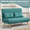 Click Clack Sofa Bed, 2 Seater Bed Settee for Living Room, Green