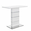 Parini High Gloss Bar Table Rectangular In White