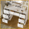 7 Drawers Vanity Makeup Desk Dressign Table With Hollywood LED Light Mirror