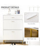 3 Drawer Narrow Shoe Cabinet with Adjustable Shelf for 12 Pairs of Shoes
