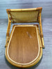 VINTAGE BAMBOO DRESSING TABLE ORIGINAL 1970s SWIVEL MIRROR rattan cane