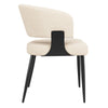 Dining Chairs Set of 6 Armchair for Living Room Metal Legs Kitchen Chairs, Beige