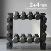 4-Tier Dumbbell Rack, Heavy-Duty Weight Rack for Dumbbells, Black