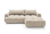 48h Delivery L-Shaped Sofa Bed Storage Springs Very Soft Boucle Fabric Beige