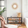 Shoe Bench Shoe Rack 2 Shelves Shoe Organiser Entryway Steel Structure Storage