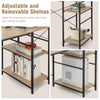 L-Shaped Corner Computer Desk Study Writing Desk Workstation with Storage Shelf