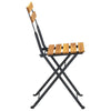 Folding Bistro Chair 4pcs Solid Acacia Wood Outdoor Seating