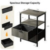 Modern 2 Drawers Bedside Table with Power Supply Nightstand Bedroom Furniture UK