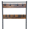 Coat Rack Stand with Shoe Storage Bench 9 Hooks Rustic 2 Colours Entrance Hall