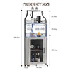 4 Tier Corner Bar Cabinet with LED Light, Glass Holders & Storage,for Home