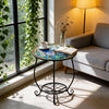 Small Garden Mosaic Butterfly Drinks Side Table Bistro Dining Outdoor Patio Home