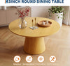 Round Dining Table for 4-6 People Wooden Dining Room Table with Pedestal Base