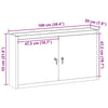 Wall Tool Cabinet 100x20x55 cm Black Steel Garage Workshop Storage