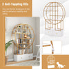6-Tier Gold Bookshelf 180cm Tall Metal Bookcase Modern Standing Display Shelf