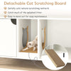 Cat Litter Box Enclosure Large Hidden Cat Washroom w/ Storage-White