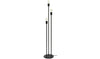 Exposed Bulb 3 Light Floor Lamp Black Modern Industrial Living Room