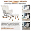 NURSING ROCKING CHAIR WITH HIGH BACKREST AND FOOTSTOOL ROCKING CHAIR FOR NURSERY