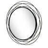 Modern 80cm Round Wall Mirror Decoration Metal Orbital Wall Art for Bedroom Home