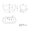 Freestanding Double Ended Bath - Lisbon - 1400mm 1545mm 1645mm & 1800mm Sizes