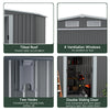 Breeins Metal Garden Shed 8x8ft 10x8ft Tool Shed Extended Shelter & Inside Shelf