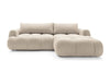 48h Delivery L-Shaped Sofa Bed Storage Springs Very Soft Boucle Fabric Beige