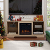Fireplace & TV Stand Combine Set Electric Fire Heater Console Cabinet LivingRoom