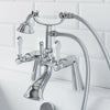 Traditional Bathroom Bath Shower Head Mixer Tap Lever Handle Polished Chrome