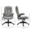Office Chair w/ Heating Massage Points and Lumbar Support Grey