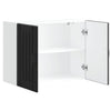 Kitchen Wall Cabinet Lucca Black Engineered Wood