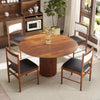 Wooden Dining Chair Set of 2 Upholstered Kitchen Chairs-Brown