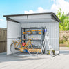 9 x 6.5ft Garden Shed Storage Tool organiser with Sliding Door Vent, Light Grey