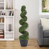 2X Artificial Topiary Tree Fake Spiral Tower Trees Potted Plant IndoorOutdoor UK