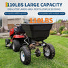 Broadcast Spreader 110 LB Tow Behind Fertilizer Spreader 12" Tires with Cover
