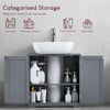 Modern Bathroom Sink Cabinet Under Basin Unit Cupboard Storage Furniture Grey