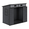 Plastic Garden Storage Shed Outdoor House Tool Shed Utility With Door & Window