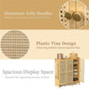 Boho Bamboo Shoe Storage Cabinet 20 Pair Enclosed Shoe Rack for Entryway Hallway