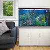 Aquarium Fish Tank Cabinet Large LED Lighting Tropical Marine White 4ft 300L